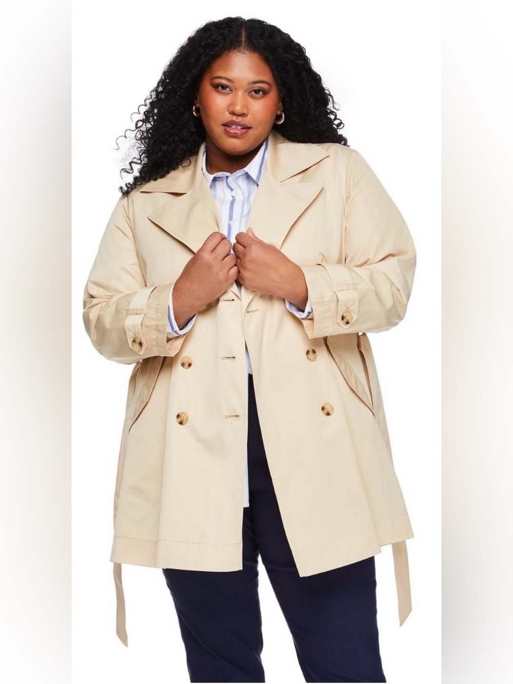 New Lane Bryant Women’s Trench Coat - Beige 3X